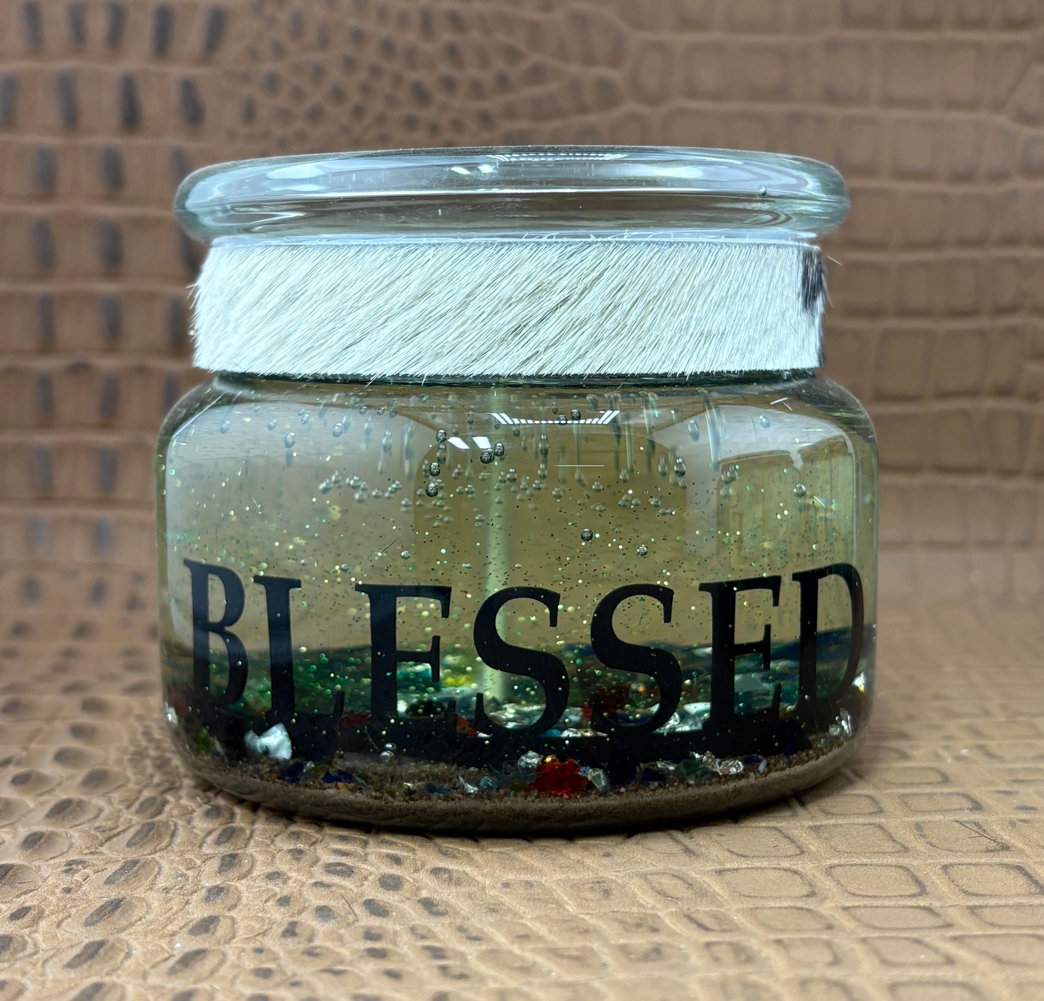 Custom "Blessed" Candle Branding Stove Candles More Than Just Candles!
